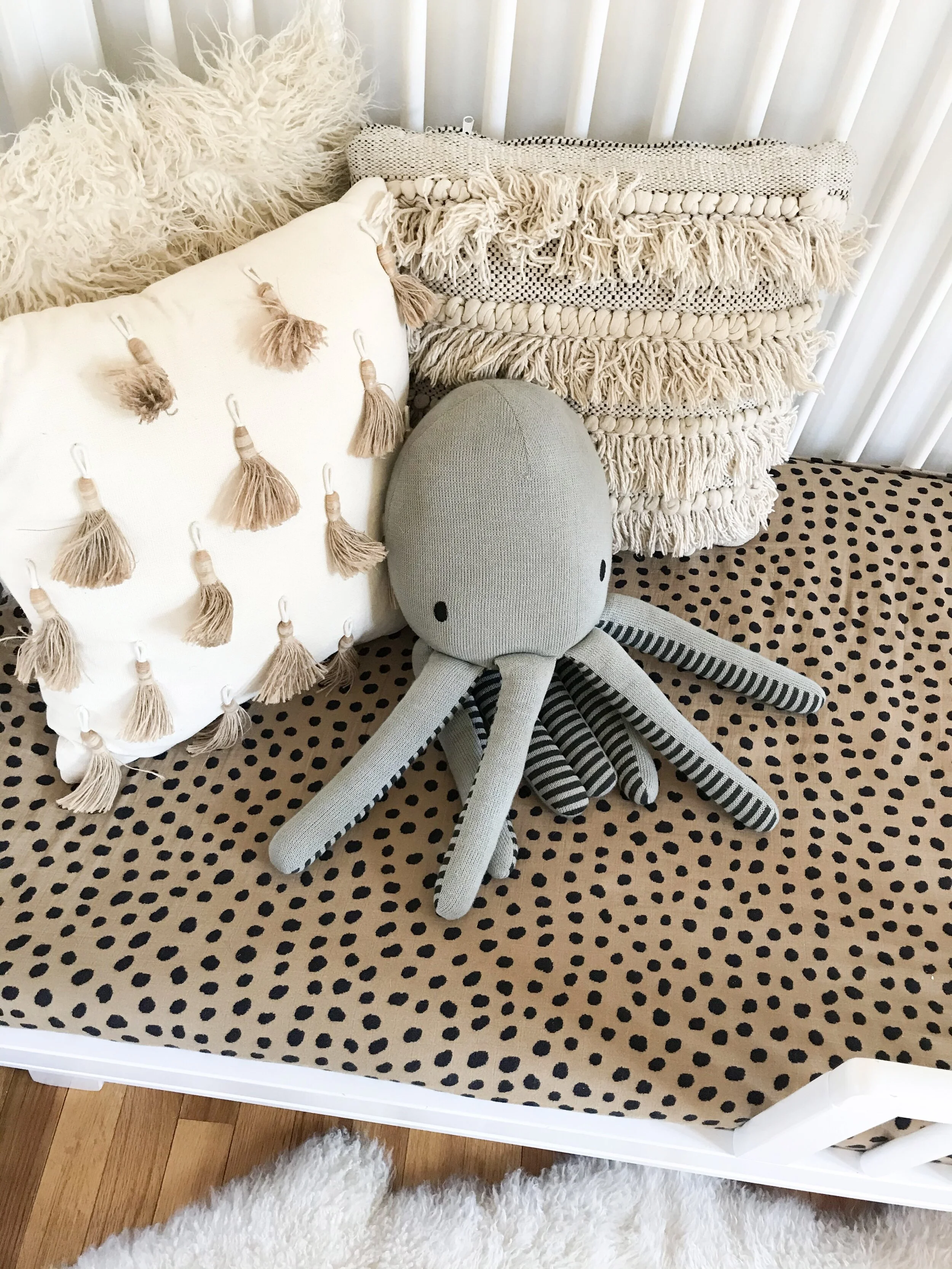 Neutral Dot Crib Sheet