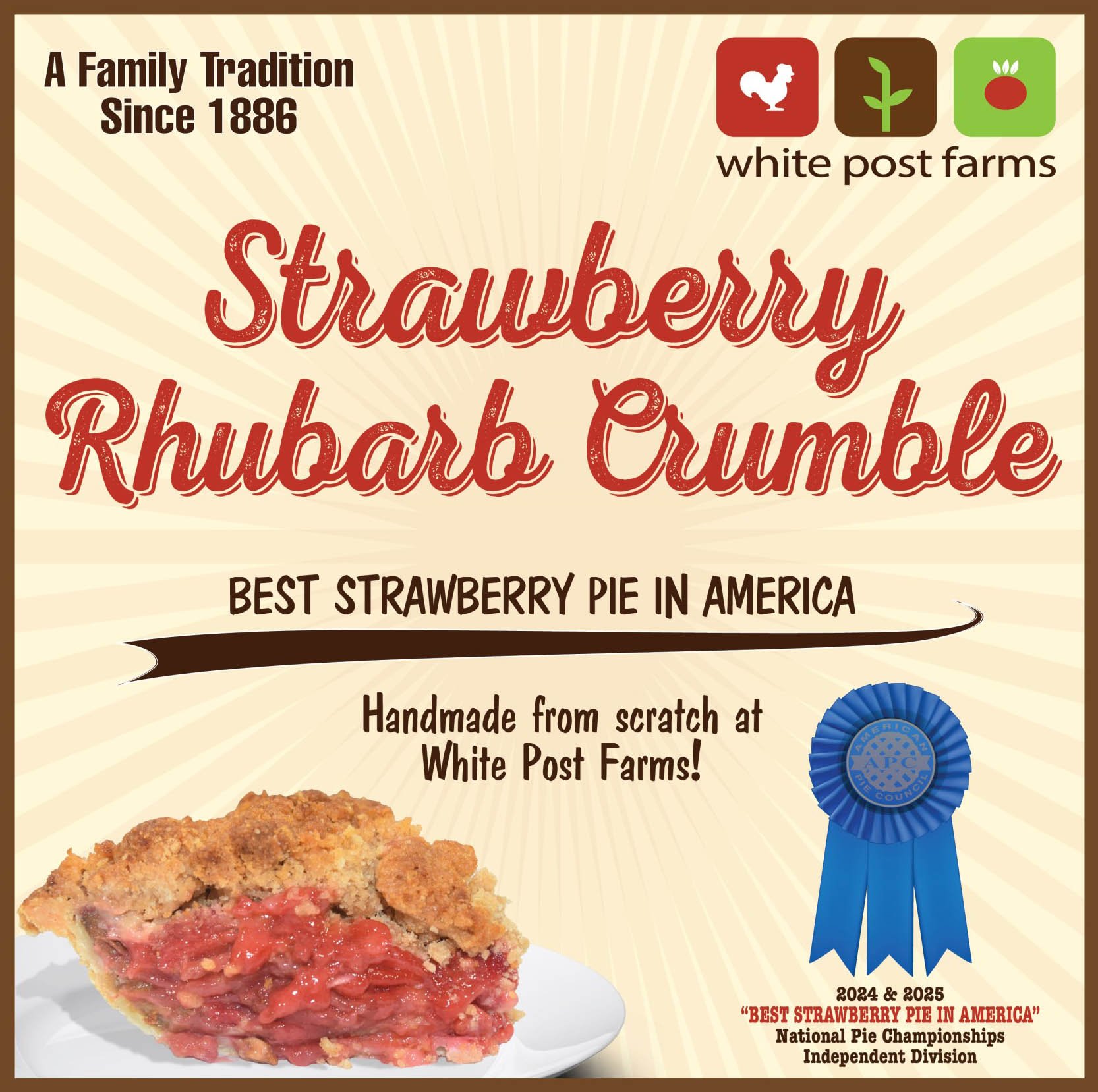 Take-N-Bake "Strawberry Rhubarb Crumble" Pie