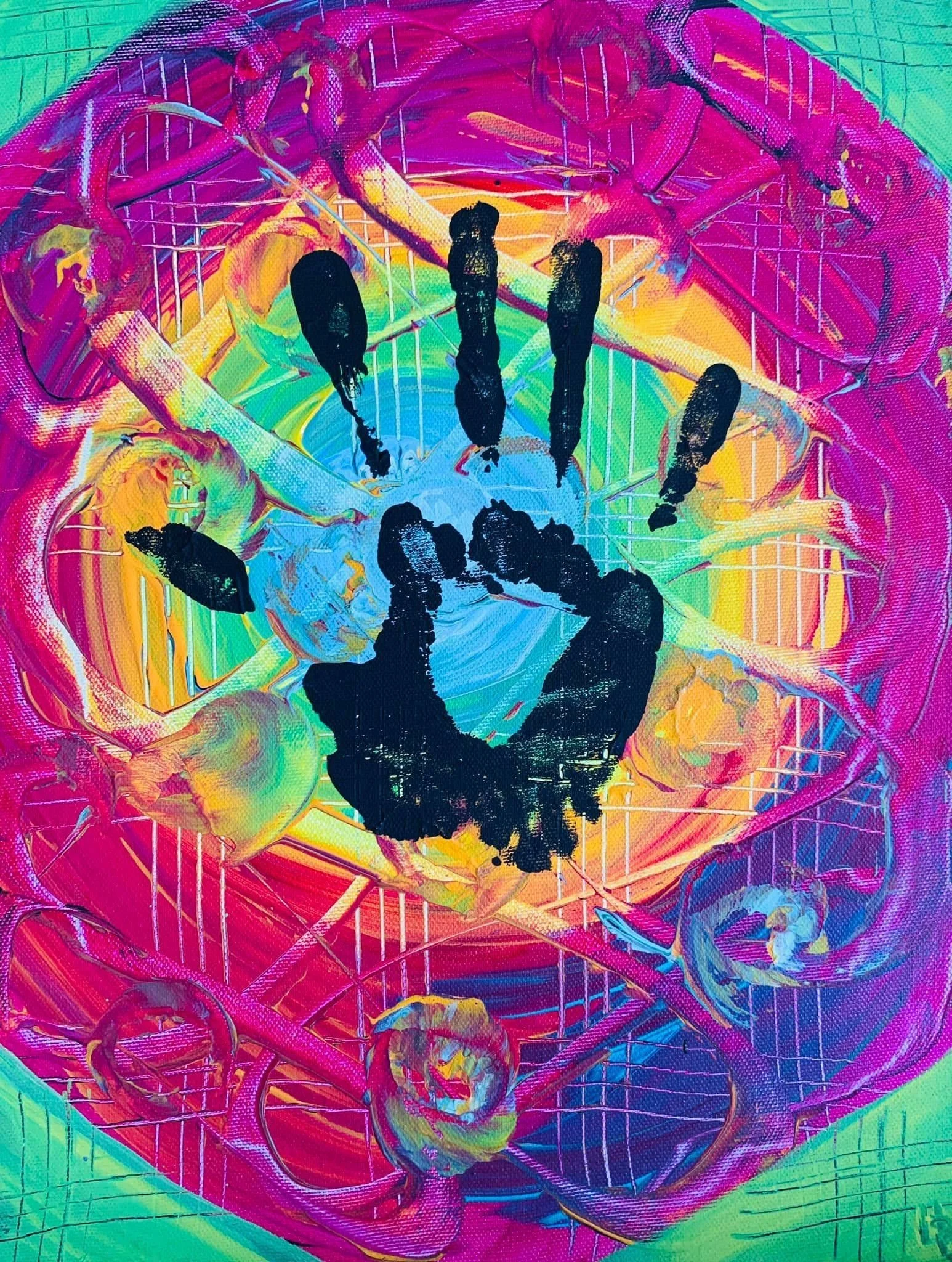 ABSTRACT HAND PRINT