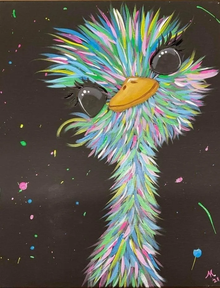 HELLOOOOOOOO! Colorful Emu; Glow Painting Option