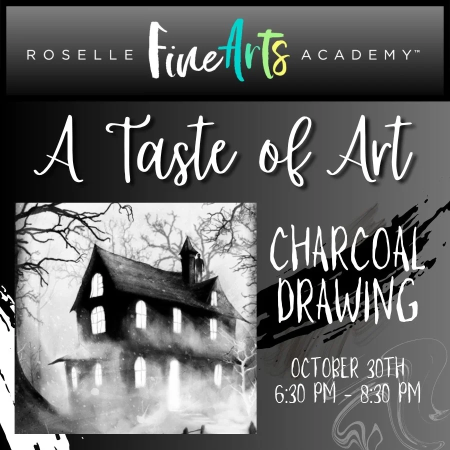 A Taste of Art: Charcoal Drawing - Friday, October 30th from 6:30 PM - 8:30 PM