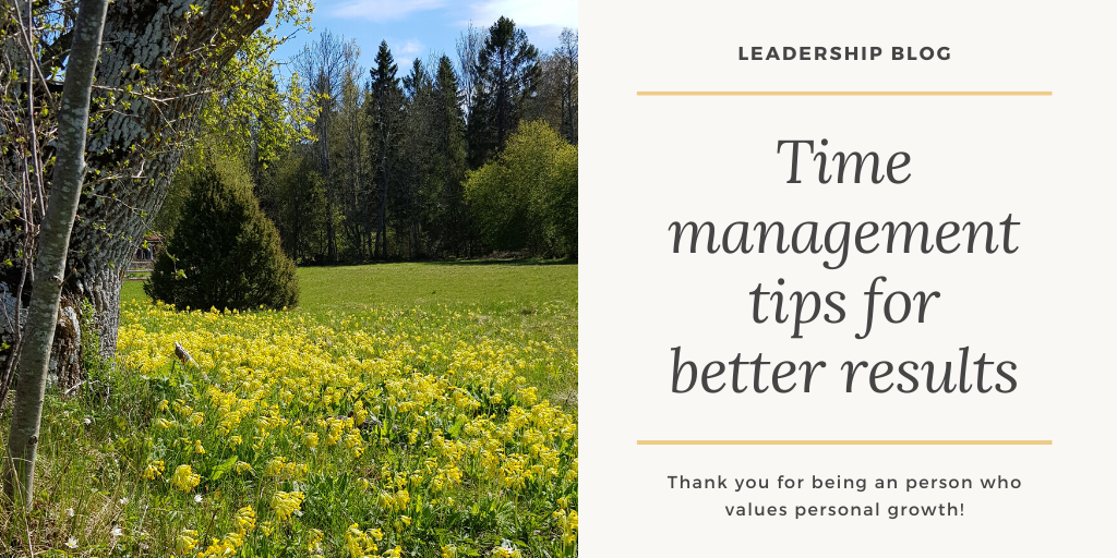 Time management tips for better results