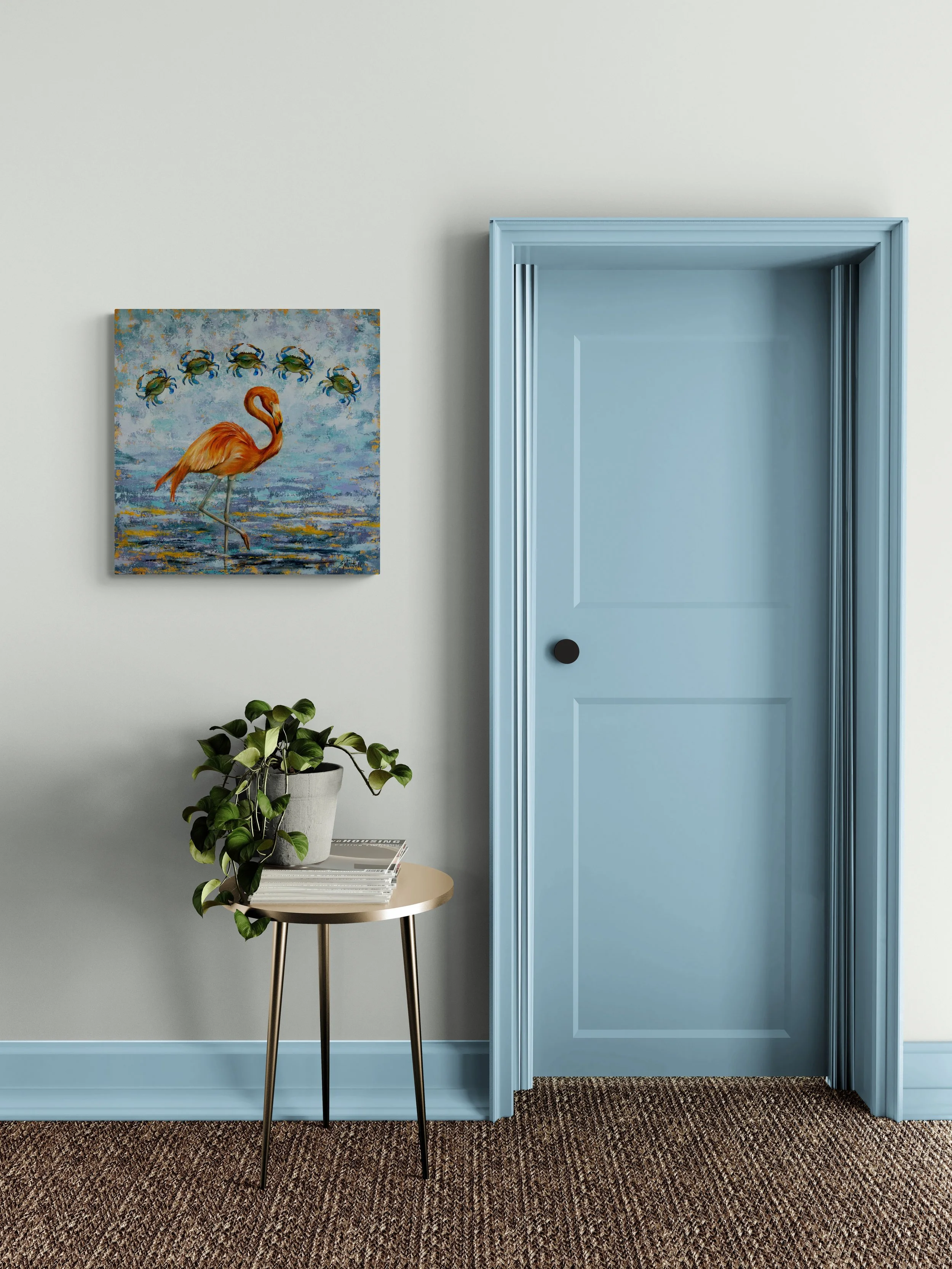 2816 Dreaming of Dinner hallway-with-door-and-plant.jpg