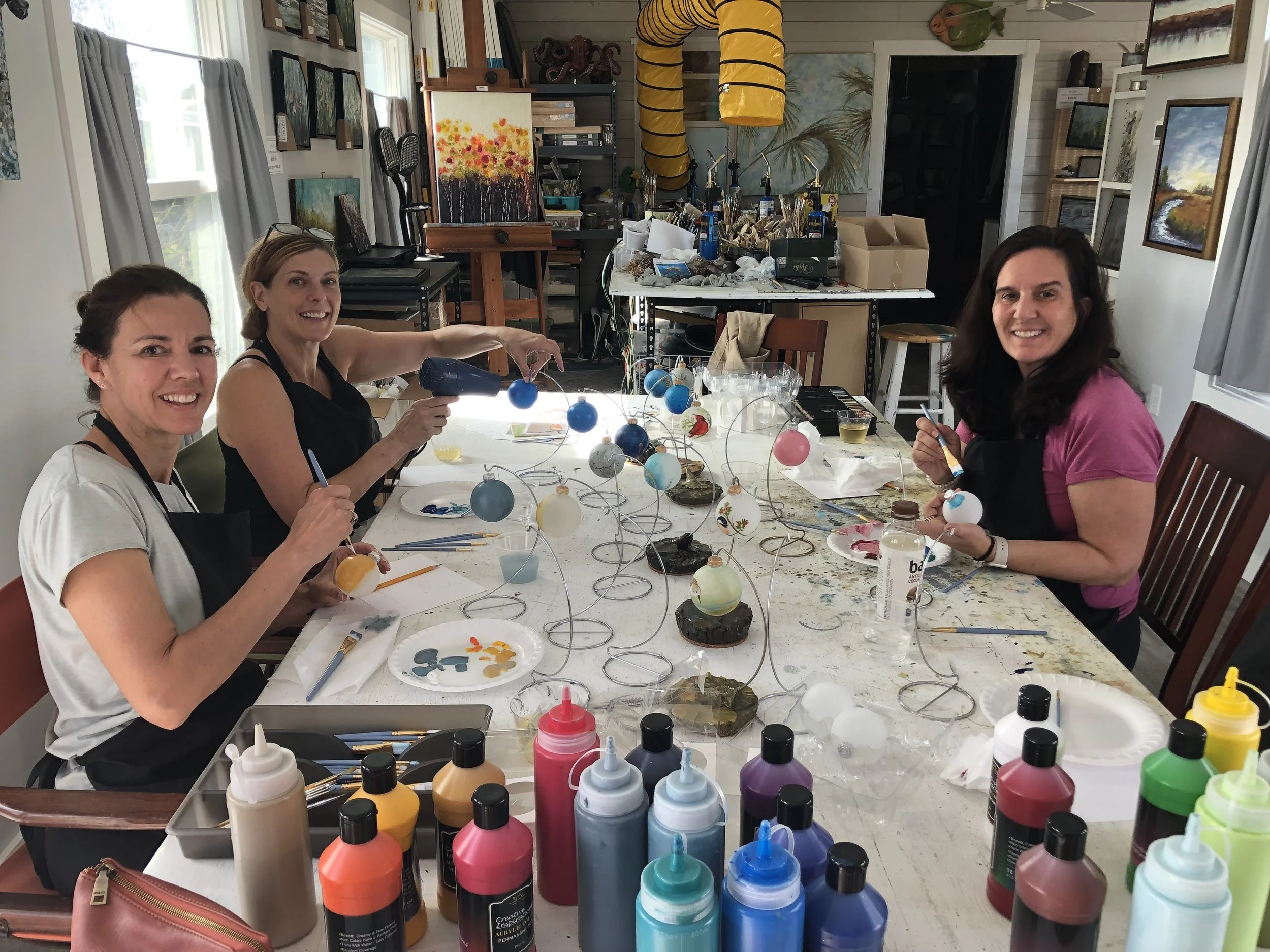 Paint your own ornaments - 3 hour class $65.00