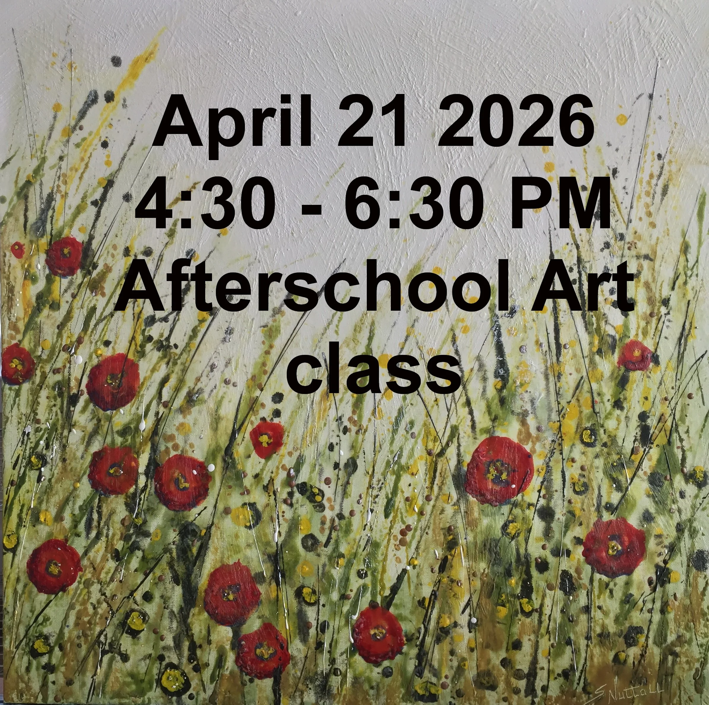 After School Class - 2 hour class $45.00