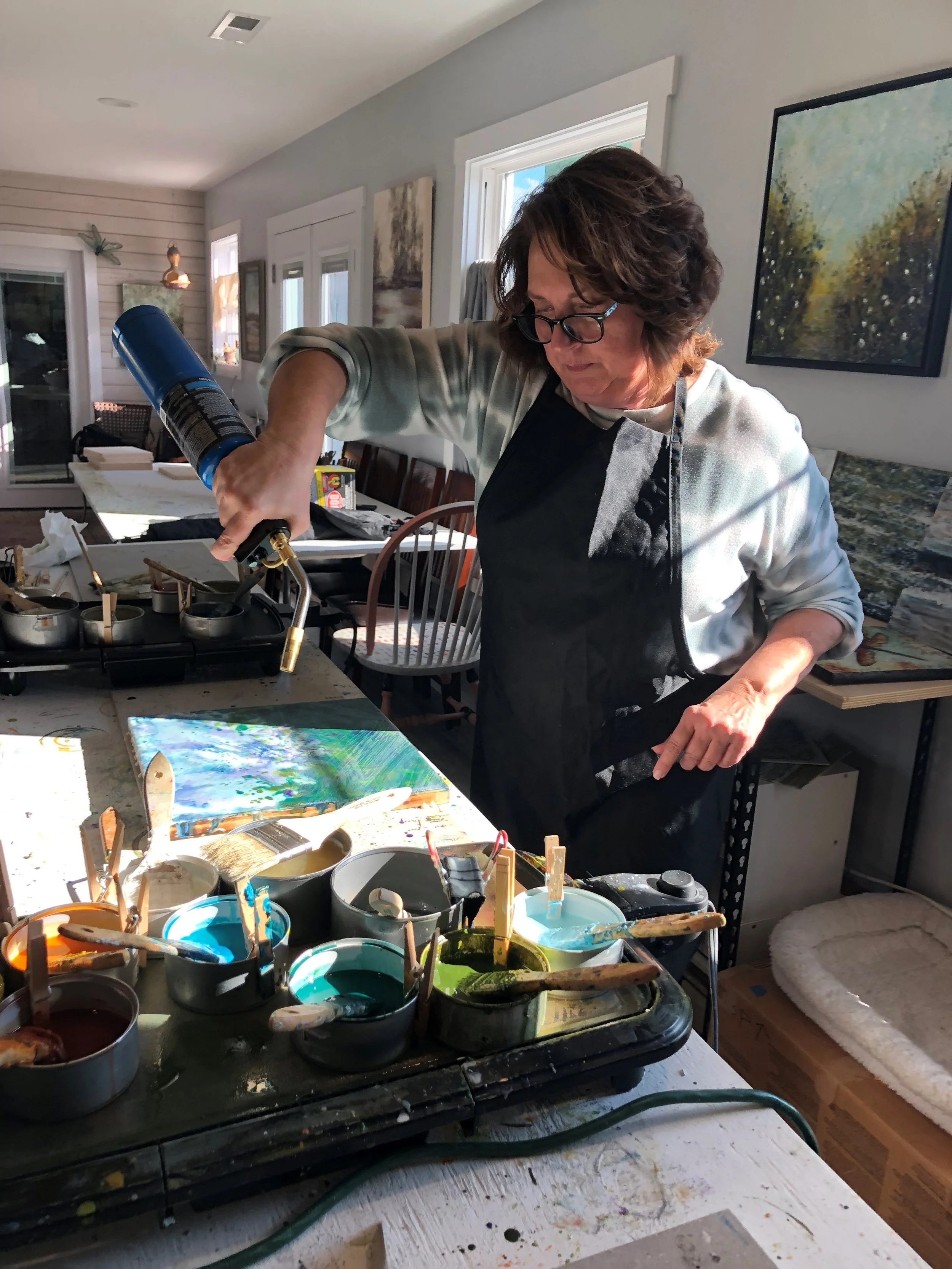 Paint with fire - Hot wax Encaustic - December 5, 2026   3:00 pm - 6:00 pm EST, All material included. 