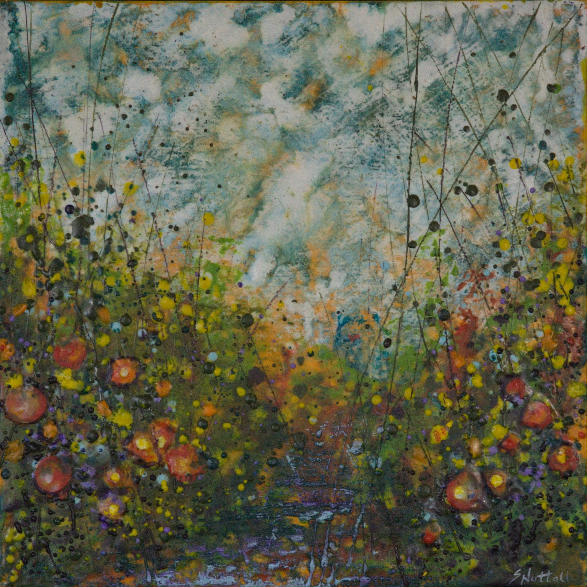 Along The Garden Path - Fine art paper or Giclee unstretched canvas  - various sizes available
