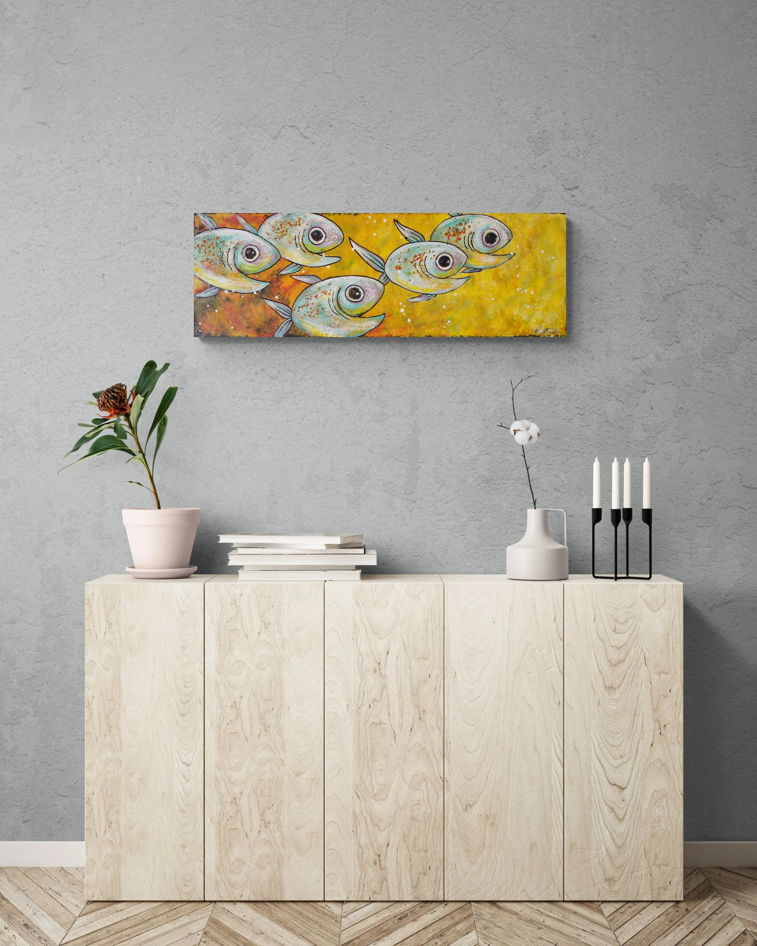 E1862 Whimsical Fish #36 modern-wooden-cabinet-with-plants.jpg