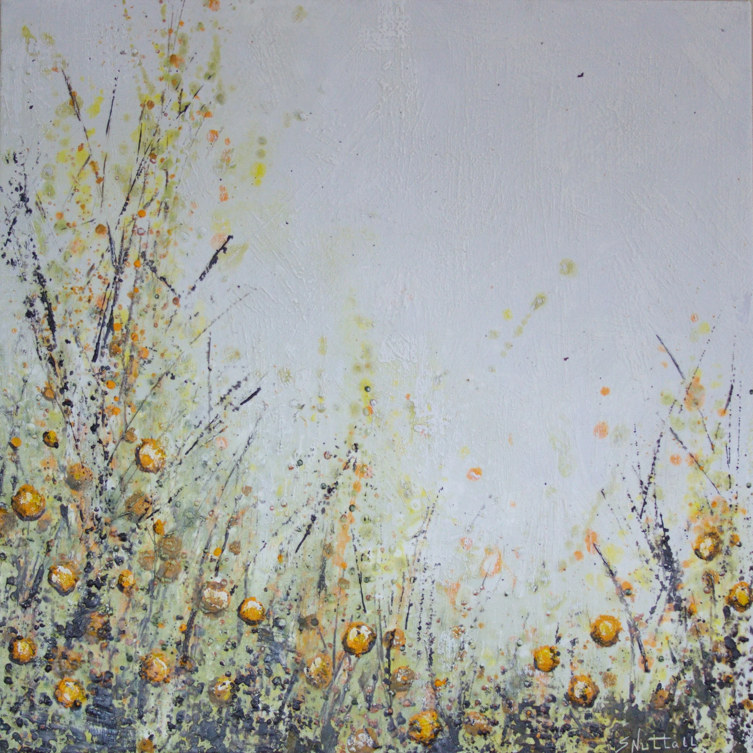 Yellow Flowers - Fine art paper or Giclee unstretched canvas  - various sizes available