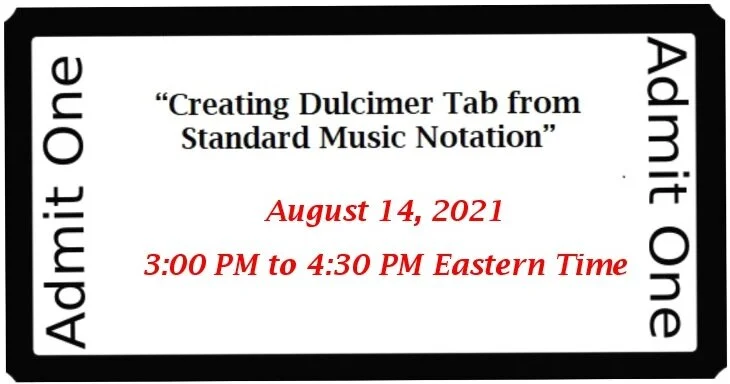 "CREATE YOUR OWN TAB FROM STANDARD MUSIC NOTATION" - Zoom Class