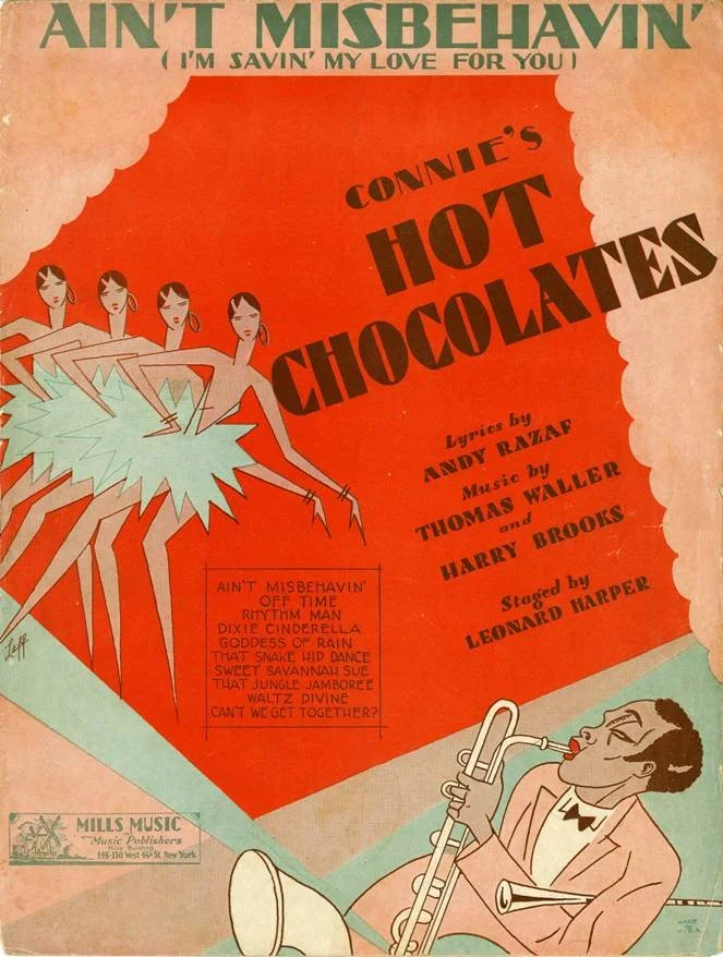 Original piano sheet music cover for "Ain't Misbehavin'"