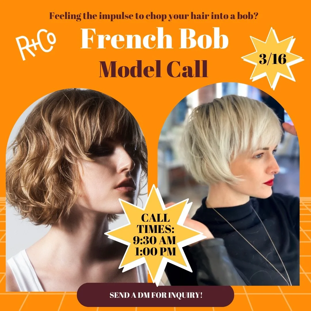 Feeling the impulse to chop your hair into a bob? 

We&rsquo;re on the hunt for models for FREE haircuts for our @randcopro French Bob class this coming Monday, 3/16. 

Model Call Time 9:30am-12:30pm or 1pm-3pm. Please inquire if you&rsquo;re comfort
