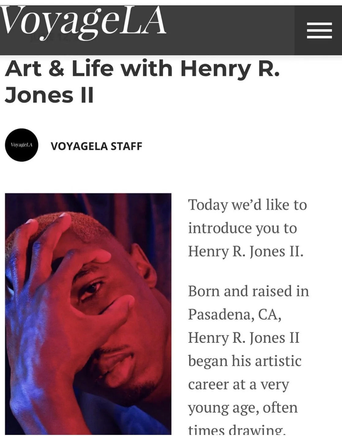 Henry R. Jones II for Voyage L:A