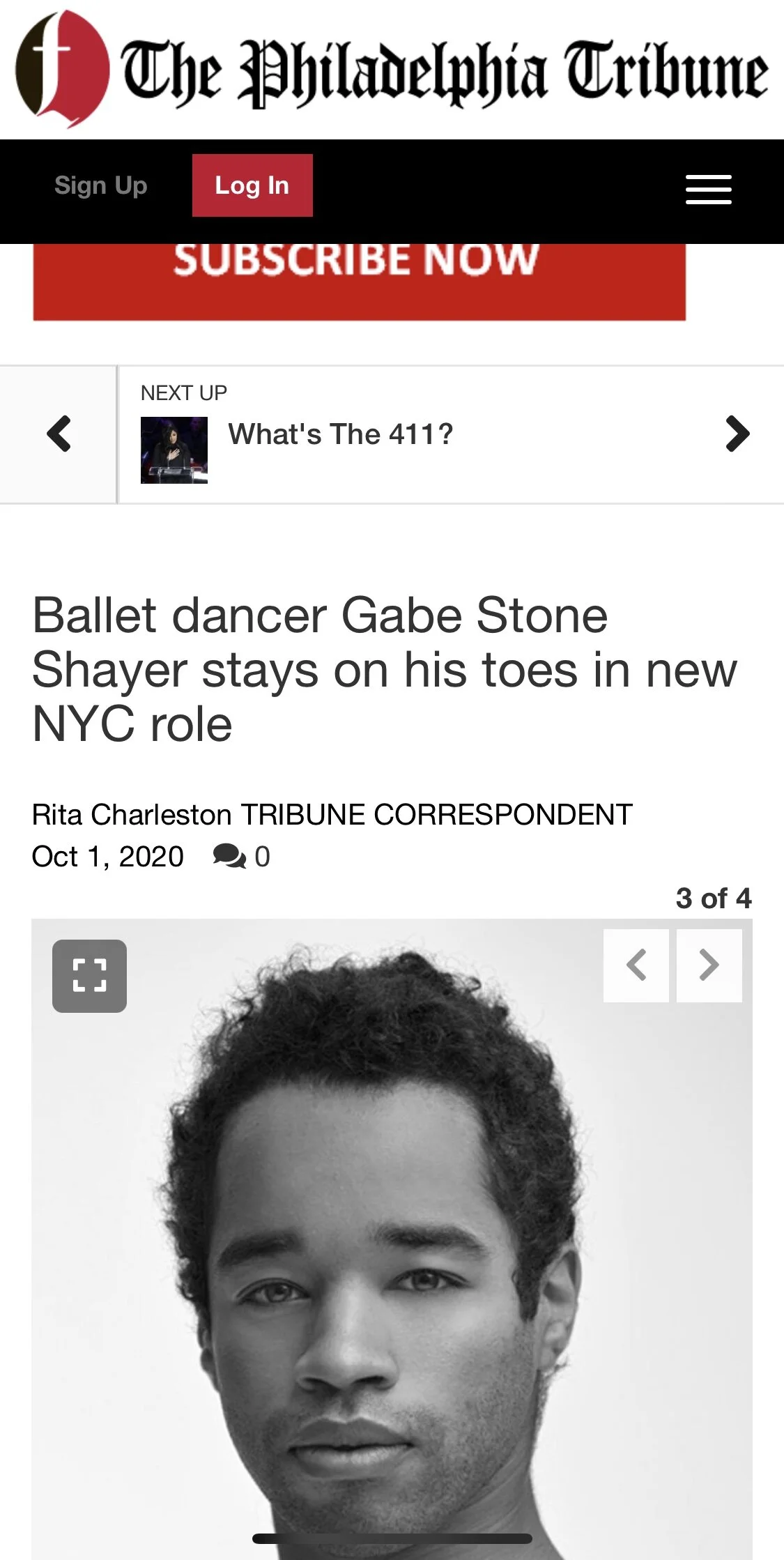 GABE STONE SHAYER PROMOTED TO "SOLOIST" AT American Ballet Theatre NYC