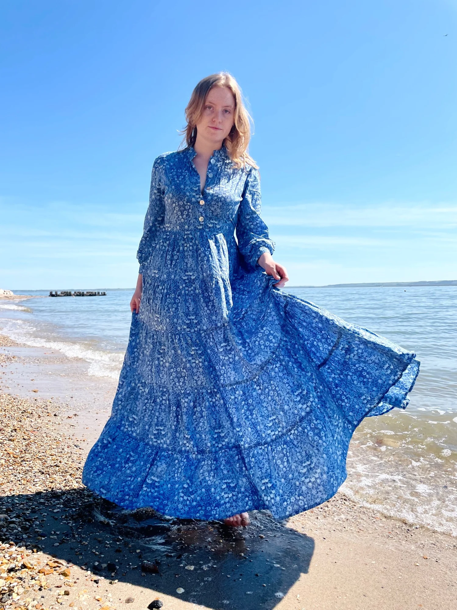 liberty cotton dresses Kit Organic-Cotton Dress  Made with Liberty Fabric