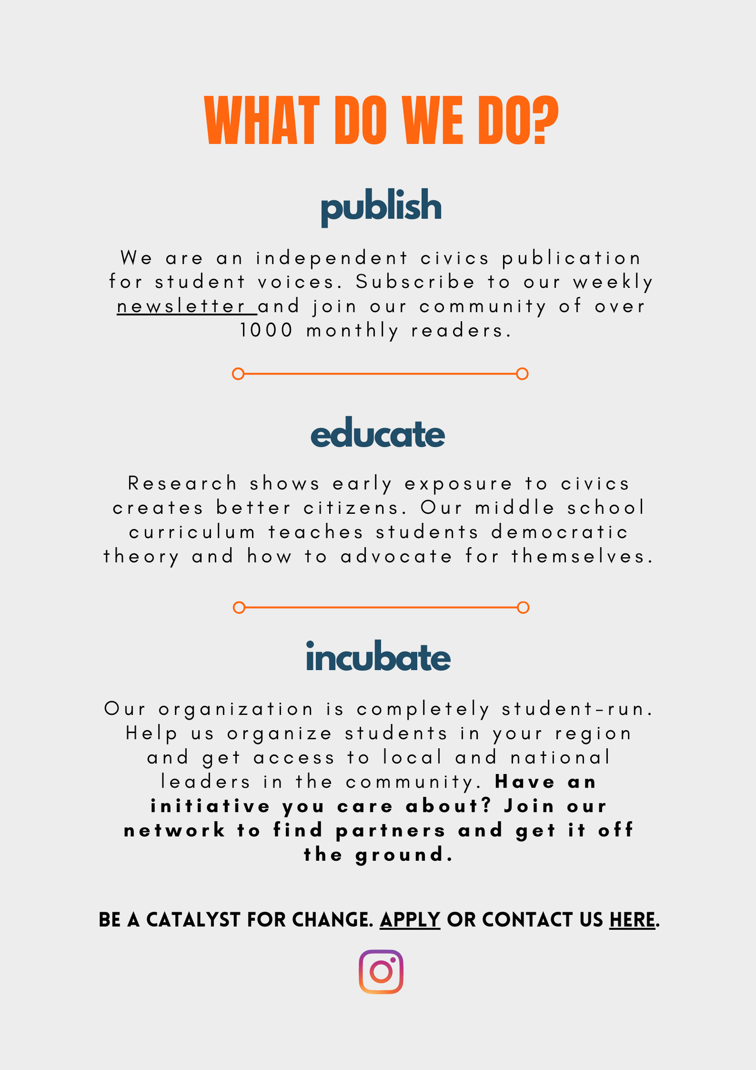 What We Do — The Catalyst Project