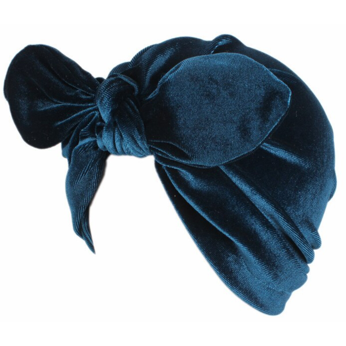 Teal Knot Front Pull On Turban 
