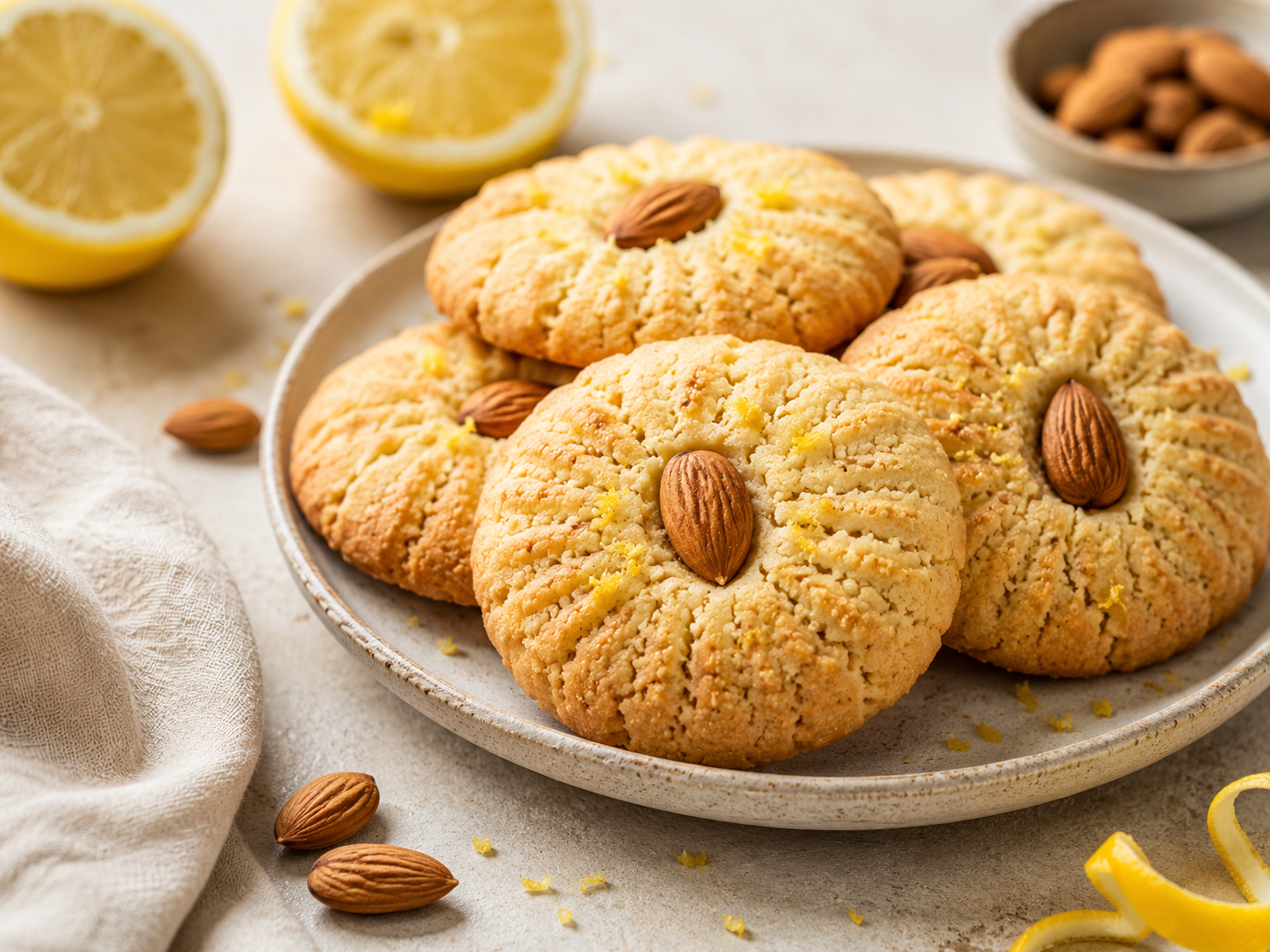 Gluten-Free Sardinian Almond Cookies with Lemon Zest 