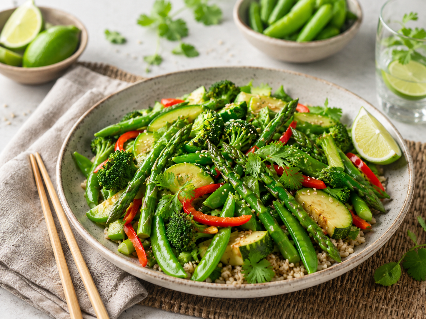 Spring Green Vegetable Stir Fry