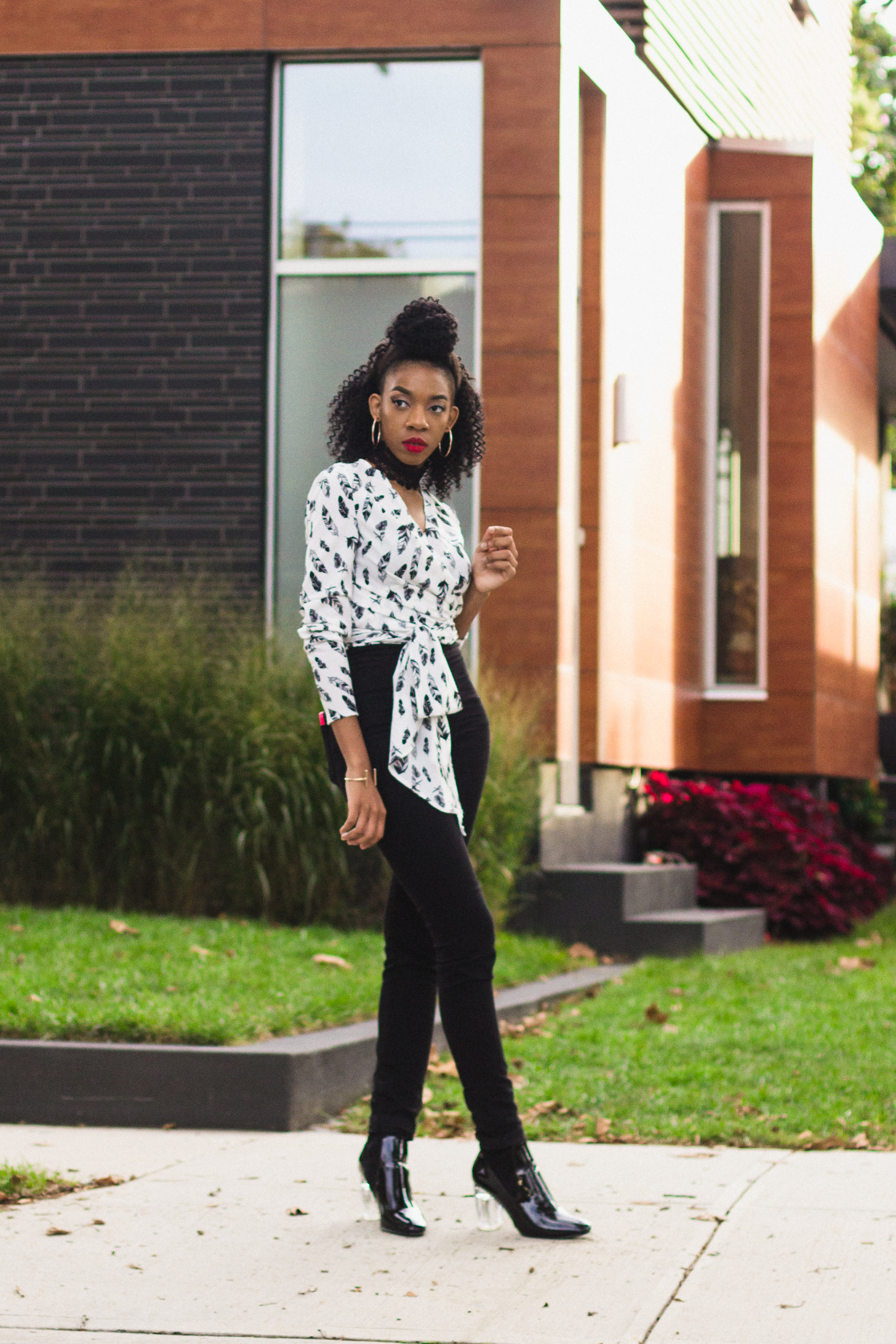 Crepe Wrap Blouse