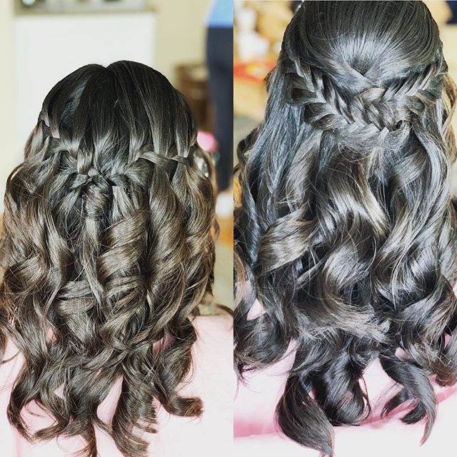 Waterfall braids or  Fishtail braids?  Hair::@sachikohairmake #braids