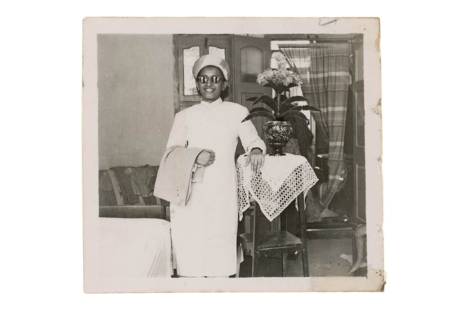   Nani in White Sherwani with Child (1) , 1948. (Reproduction 2017) 