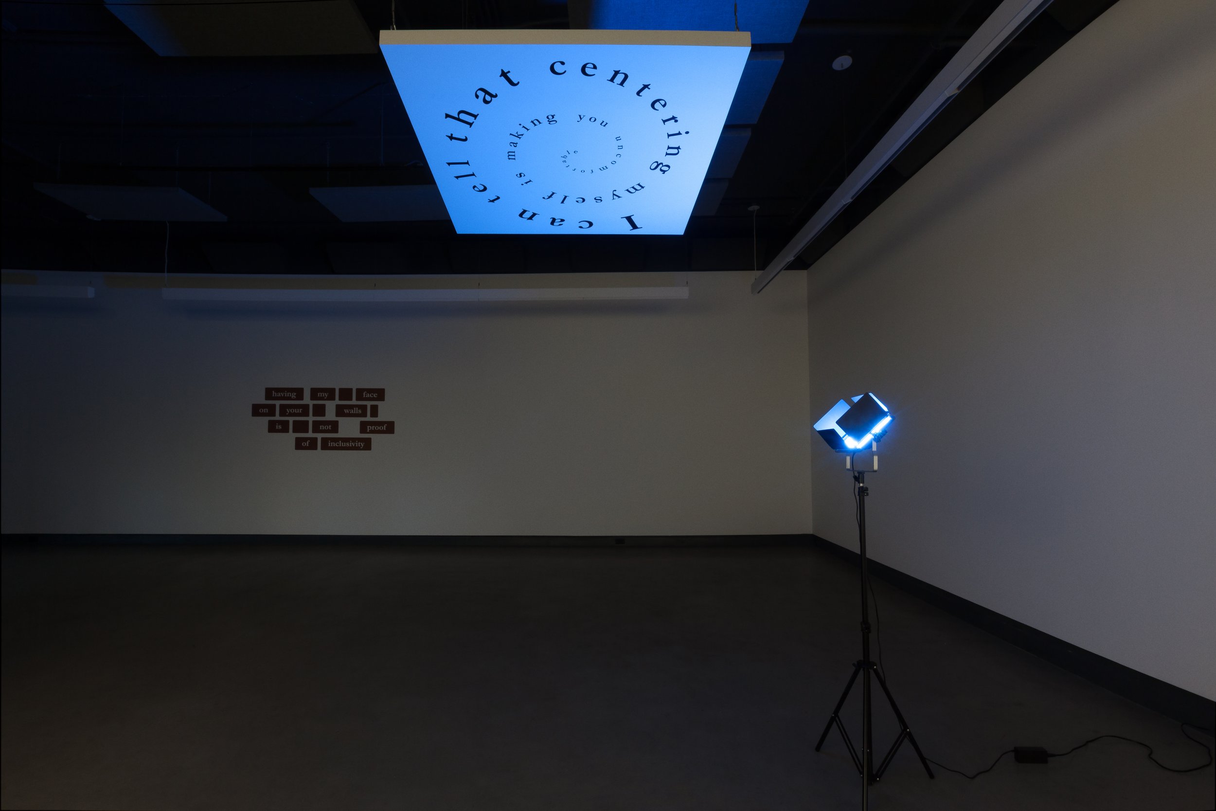  © Zinnia Naqvi, installation view from the exhibition the Translation is Approximate, Dazibao, 2021. Photo: Marilou Crispin. 