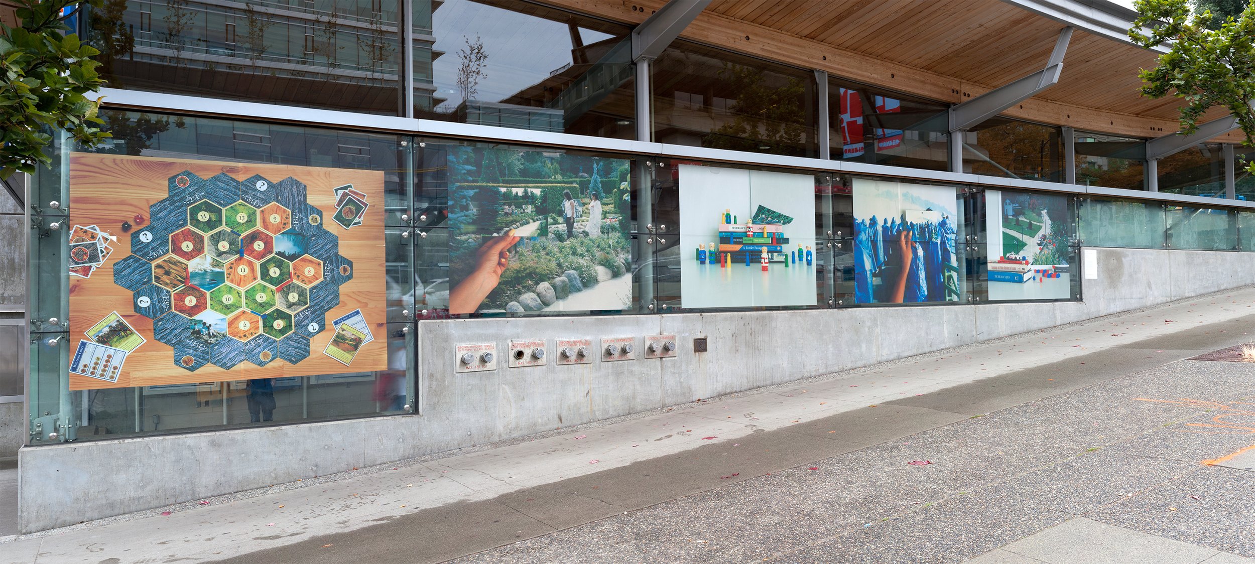 Installation view from Broadway City Skytrain Station, Vancouver. Capture Photography Festival 2021. Photo by Christopher Lacroix 
