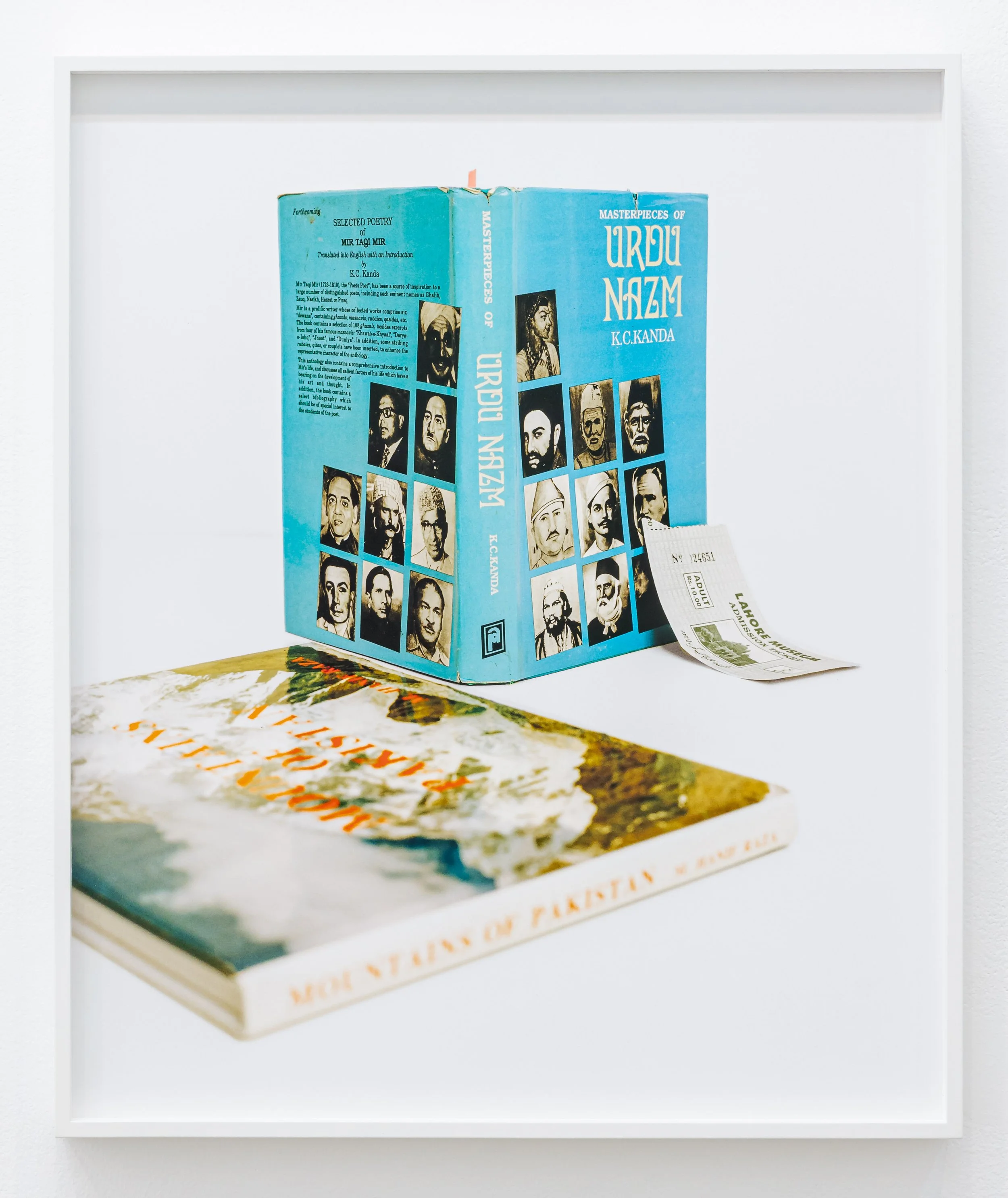   Masterpieces of Urdu Nazm , 1/5 2026. inkjet print. 24 ½ x 20 ½ in. (62 x 52 cm). Photo by Toni Hafkenscheid 