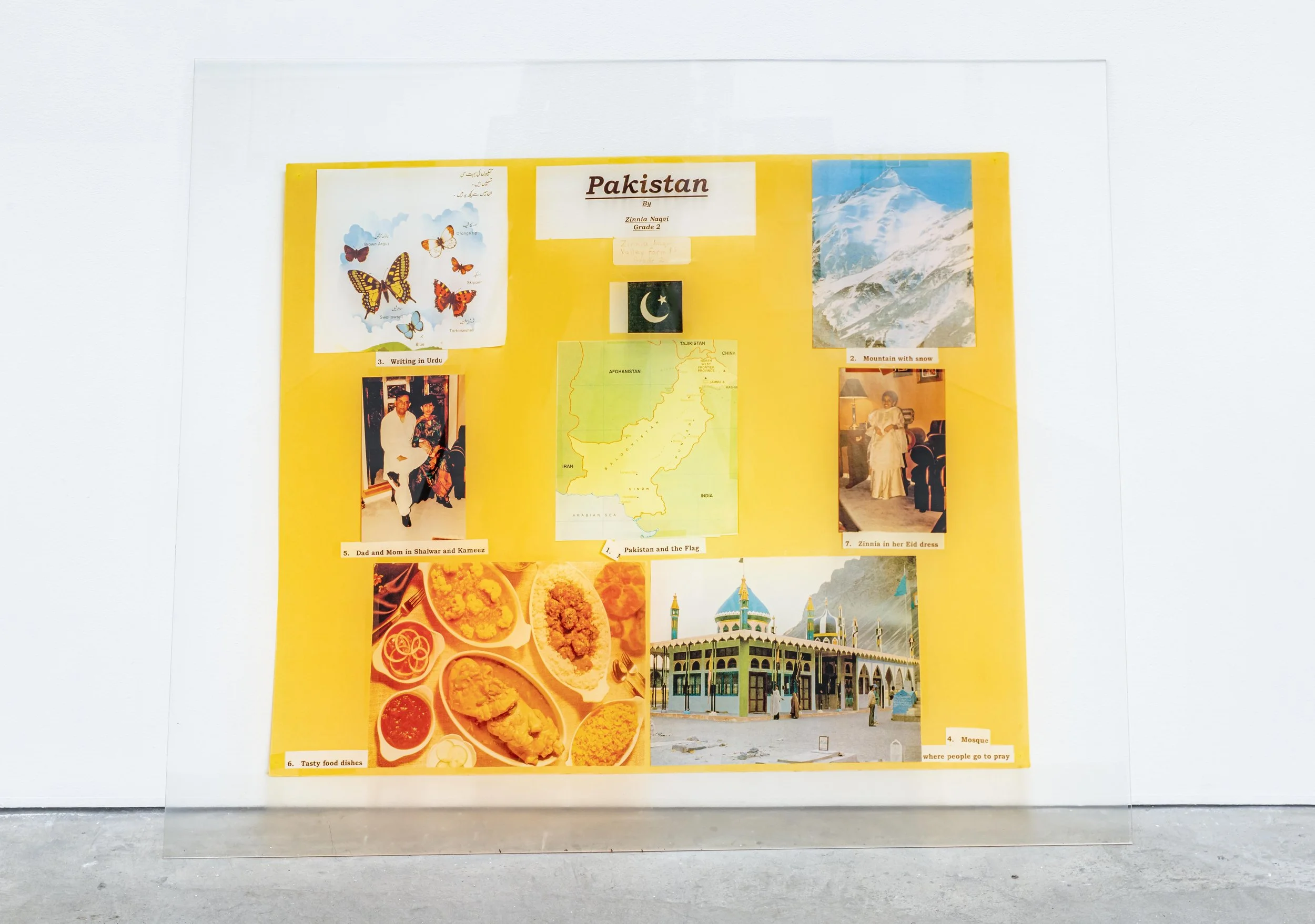   Pakistan and the Flag , 1999, 2026. UV print on plexi. 38 ½ x 48 in. (98 x 122 cm). Photo by Toni Hafkenscheid 