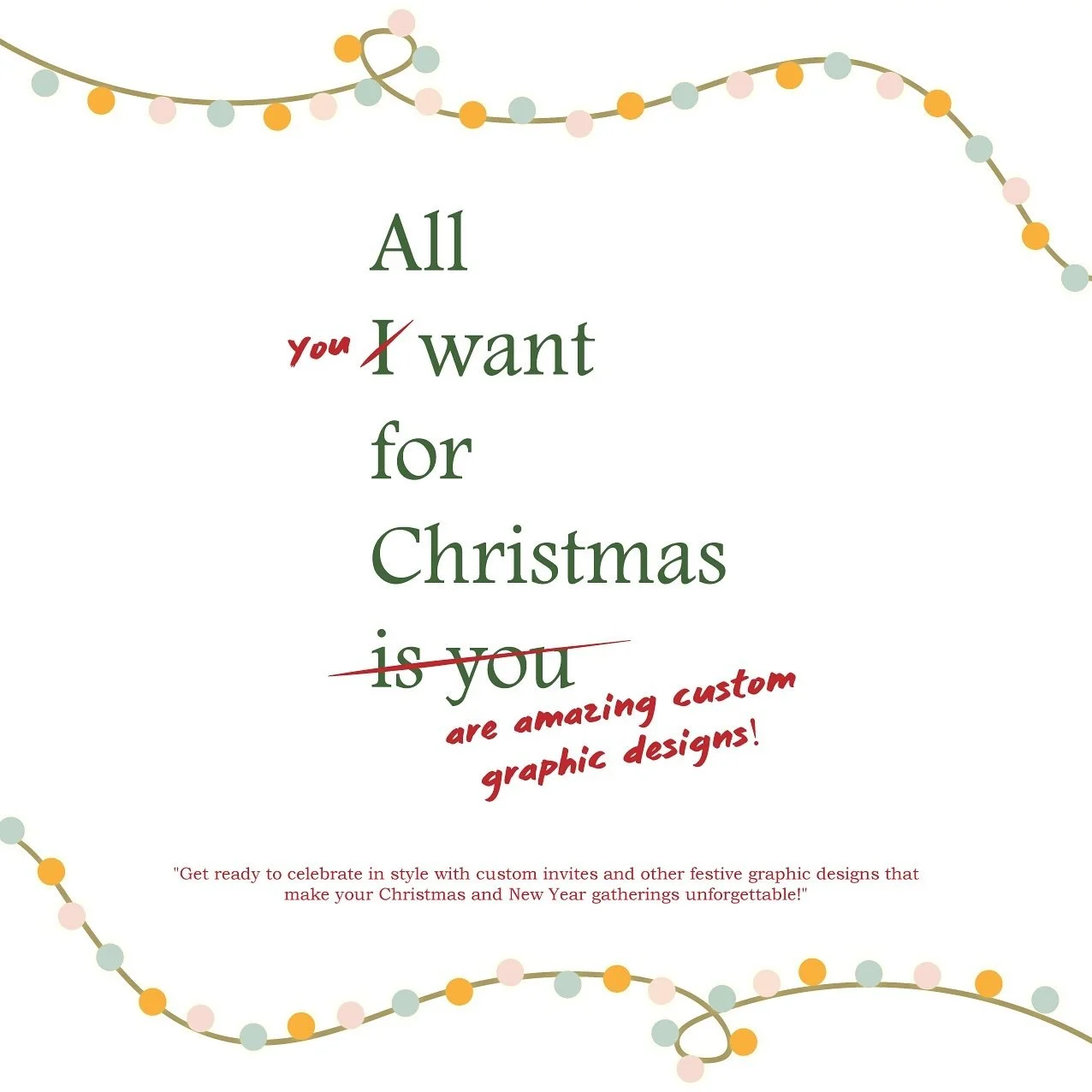 🎄✨ Get ready to celebrate in style! ✨🎉

This holiday season, elevate your celebrations with custom invites and other festive graphic designs that make your Christmas and New Year gatherings truly unforgettable. ✨🎄🎁

💌 From personalized invitatio