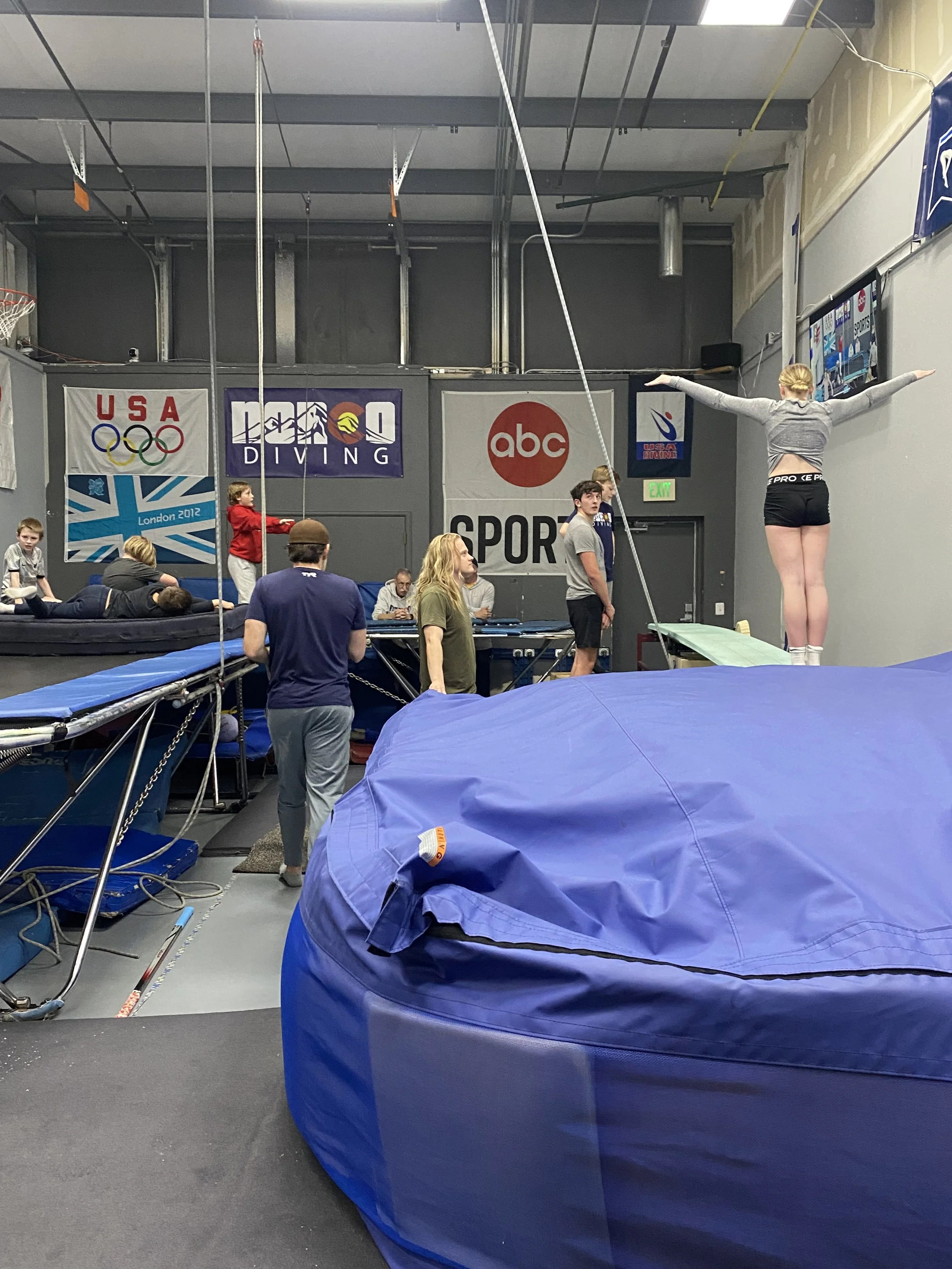 The Flip Lab with Trampolines, Dry Diving Boards, and Full Spotting Equipment