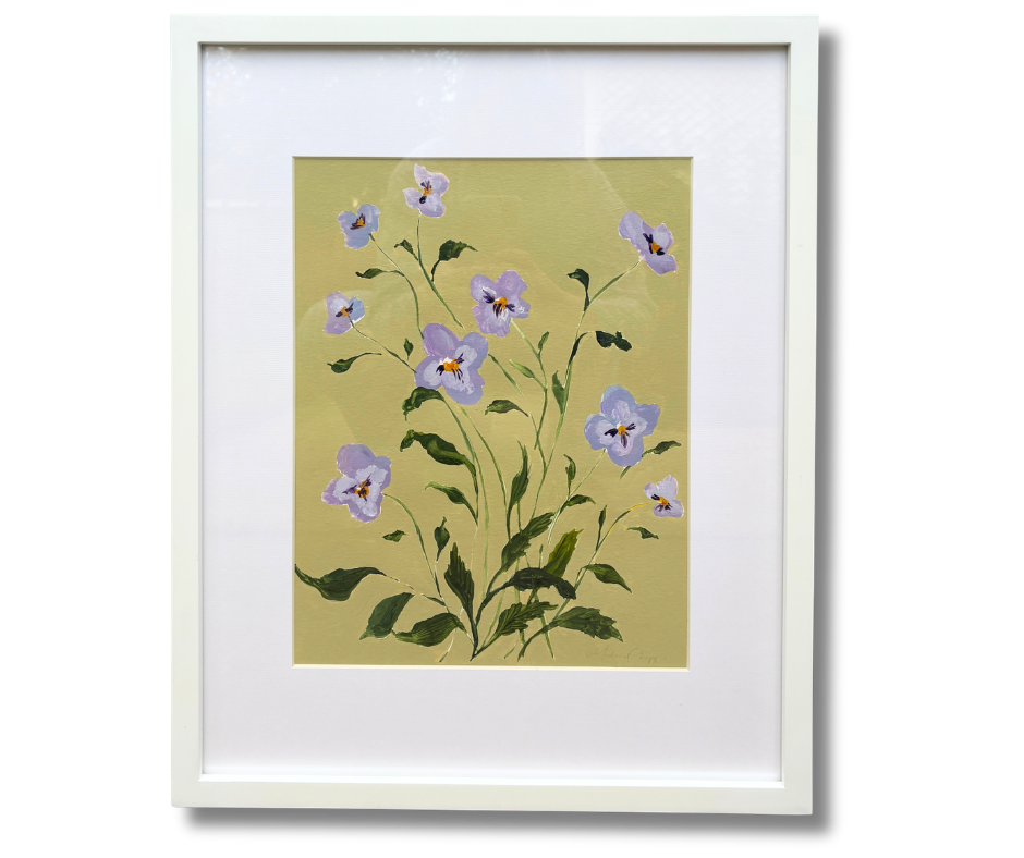 Violets on Pistachio