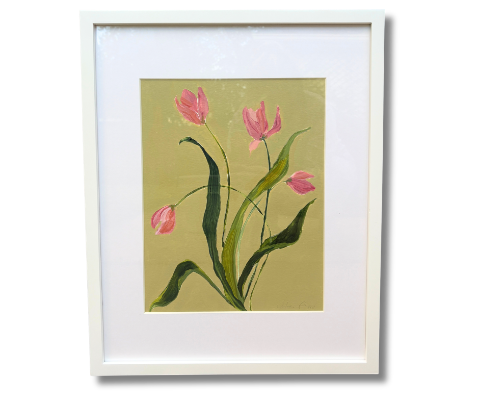 Pink Tulip I on Pistachio