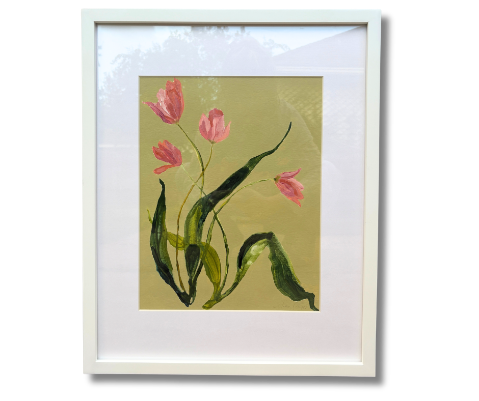 Pink Tulip II on Pistachio