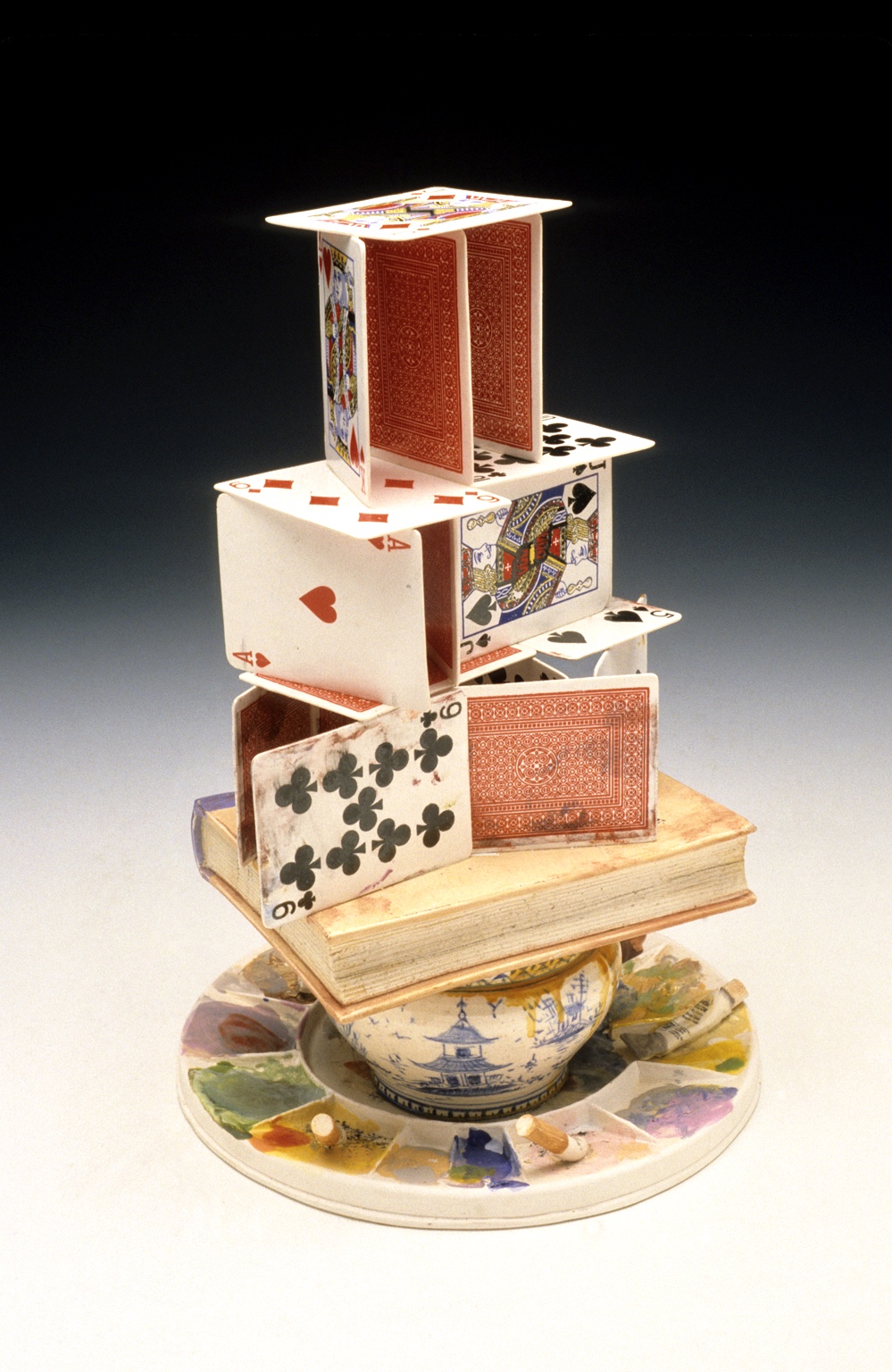 Cards on Pallet, 23”, Porcelain