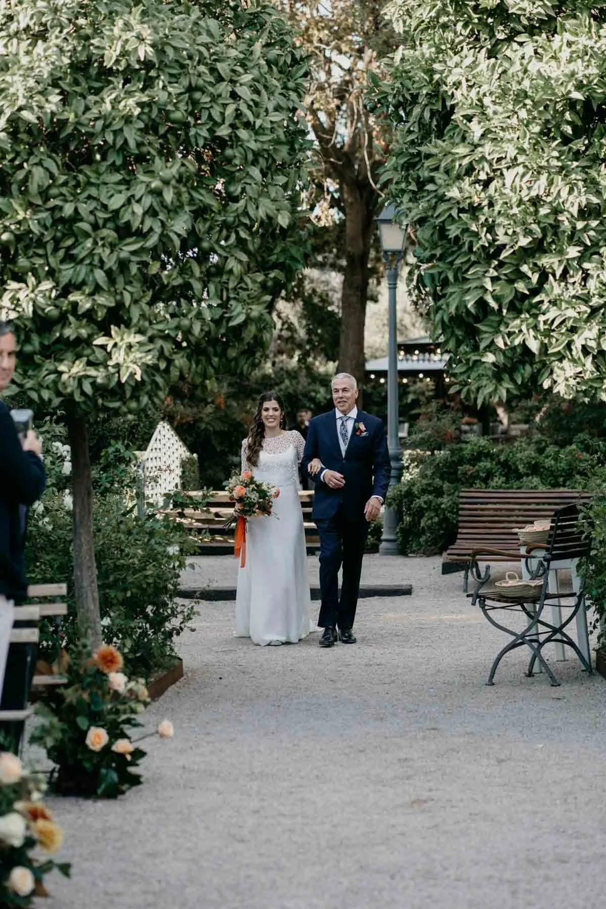 Entrada nuvia i pare Orangerie Clos Barenys