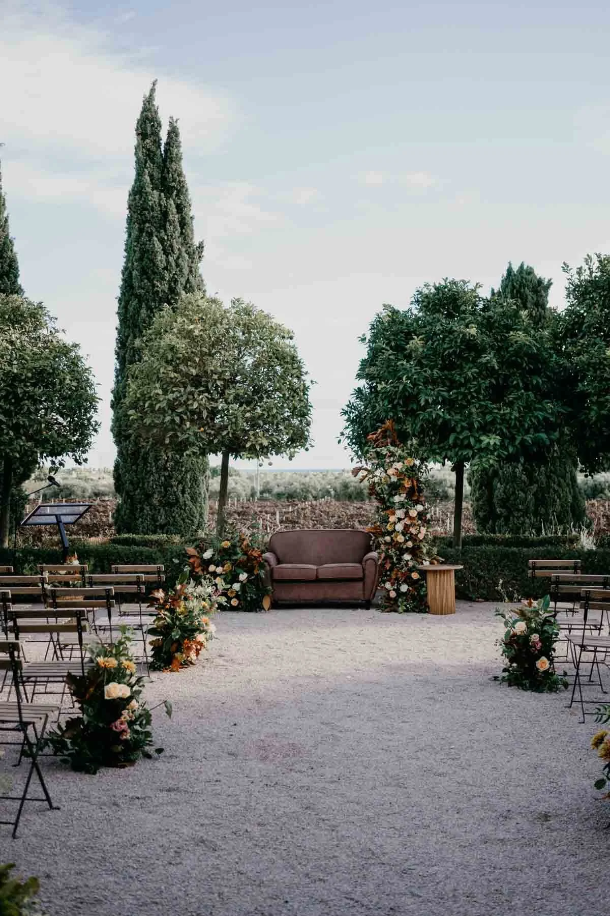 Pati de taronjers de l'Orangerie decorat