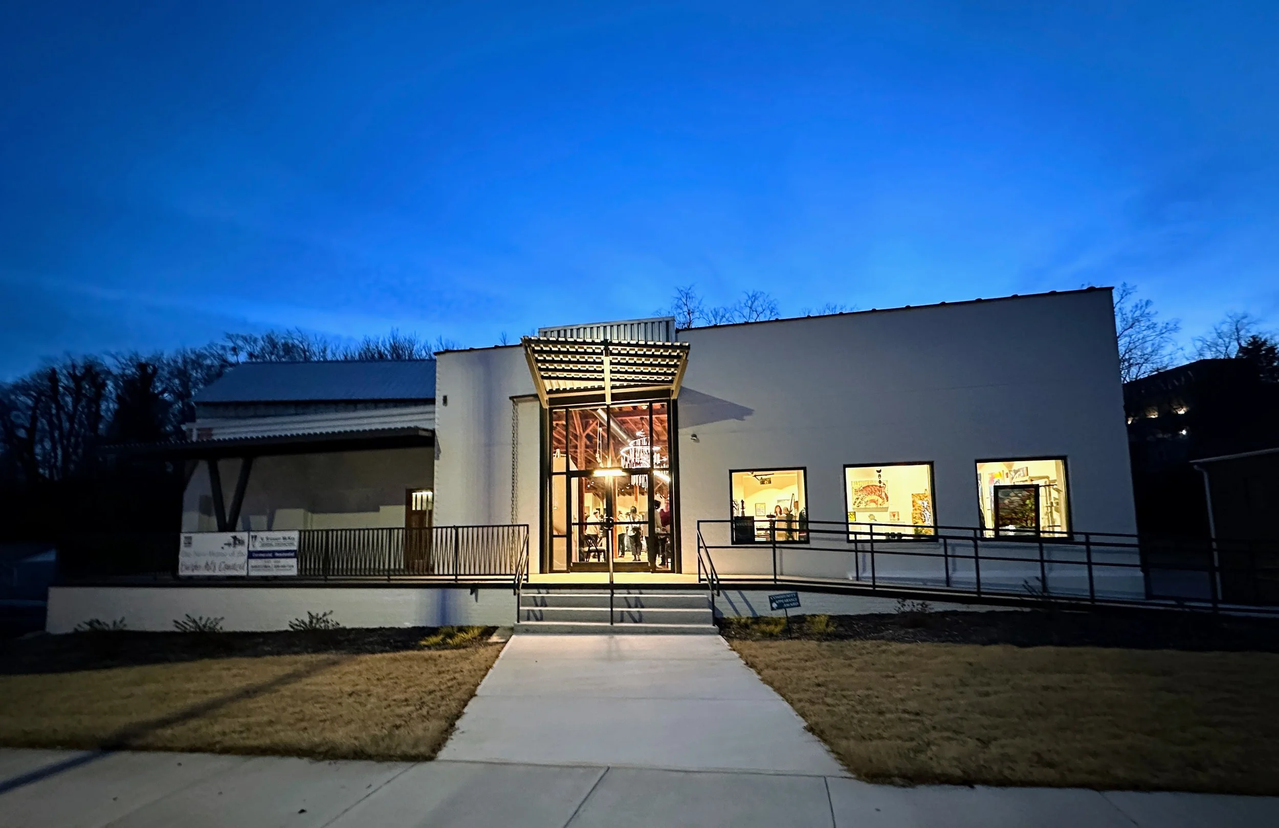 Front Entry at dusk