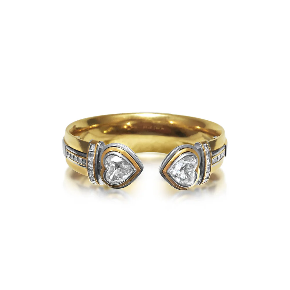 A Diamond and 18K Gold Hinged Bracelet, by Hemmerle