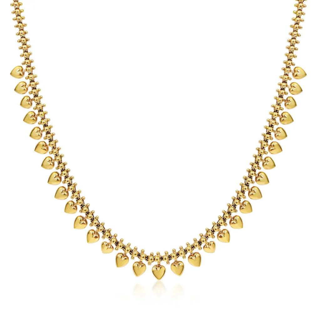A YELLOW GOLD HEART NECKLACE