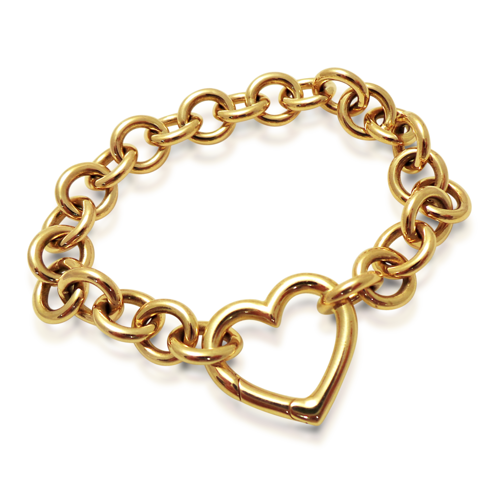 For the girly girl, wrap your heart around her wrist. An 18k gold bracelet, signed Tiffany & Co.