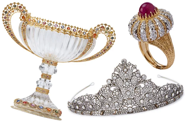 Some early masterpieces from a Buccellati Foundation exhibition displayed at the Museo degli Argenti located within Florence's Palazzo Pitti in late 2014/early 2015.