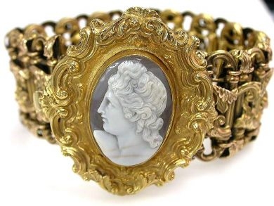 A Victorian Era cameo bracelet.