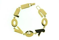 "Say-it-in-jewels" was an immensely successful line of jewellery that could be personalised with messages and monograms. A Gold 'I Love You' Bracelet, by Paul Flato, circa 1940