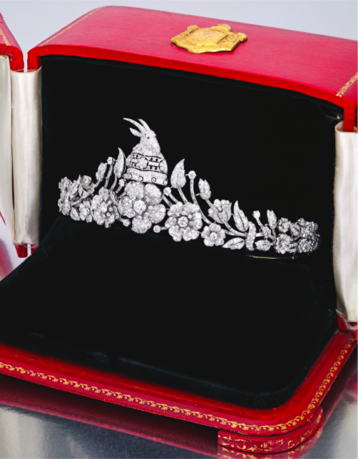 A Platinum and Diamond Tiara, designed by Marianne Ostier for Oesterreicher, Wien