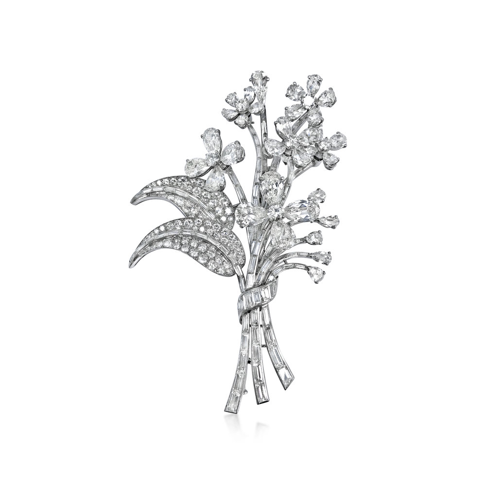 A 1960’S DIAMOND BROOCH BY BULGARI - SOLD