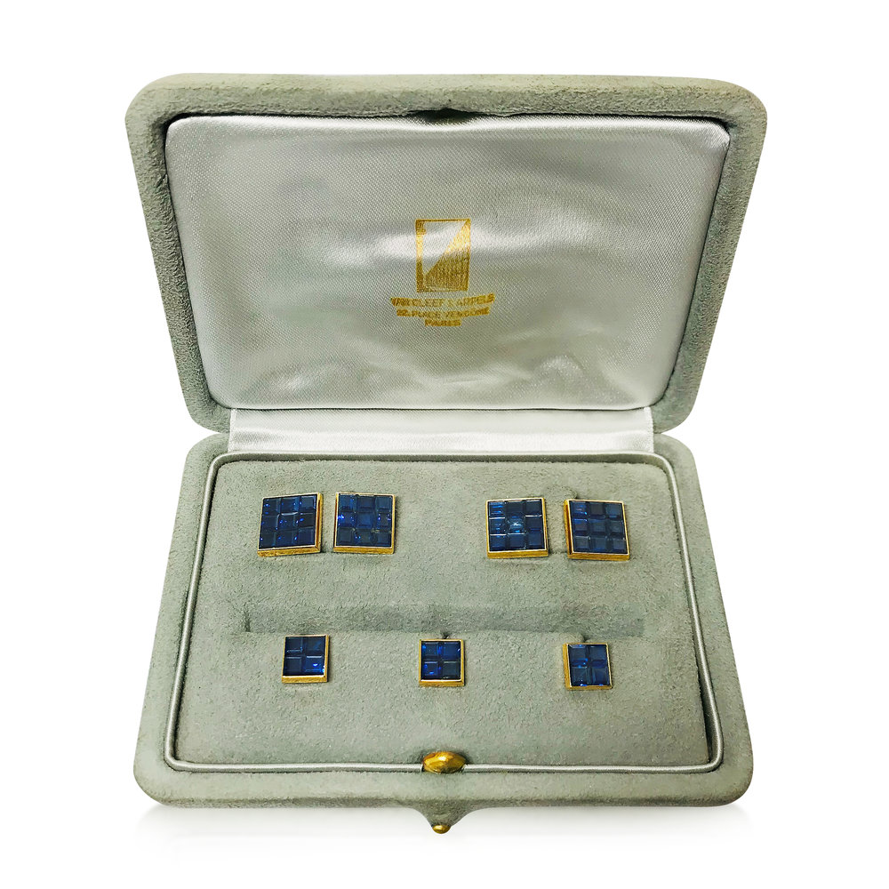 A Sapphire 'Mystery Set'  Dress set, by Van Cleef &amp; Arpels