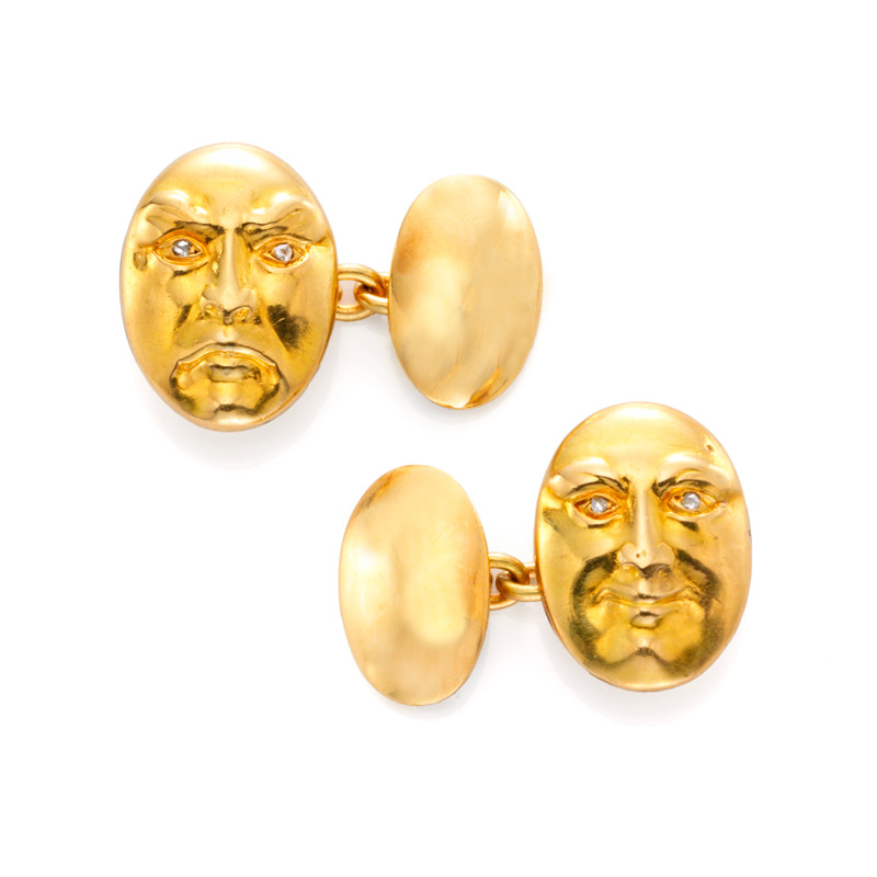 A Pair of Antique Gold Cufflinks, circa 1900 