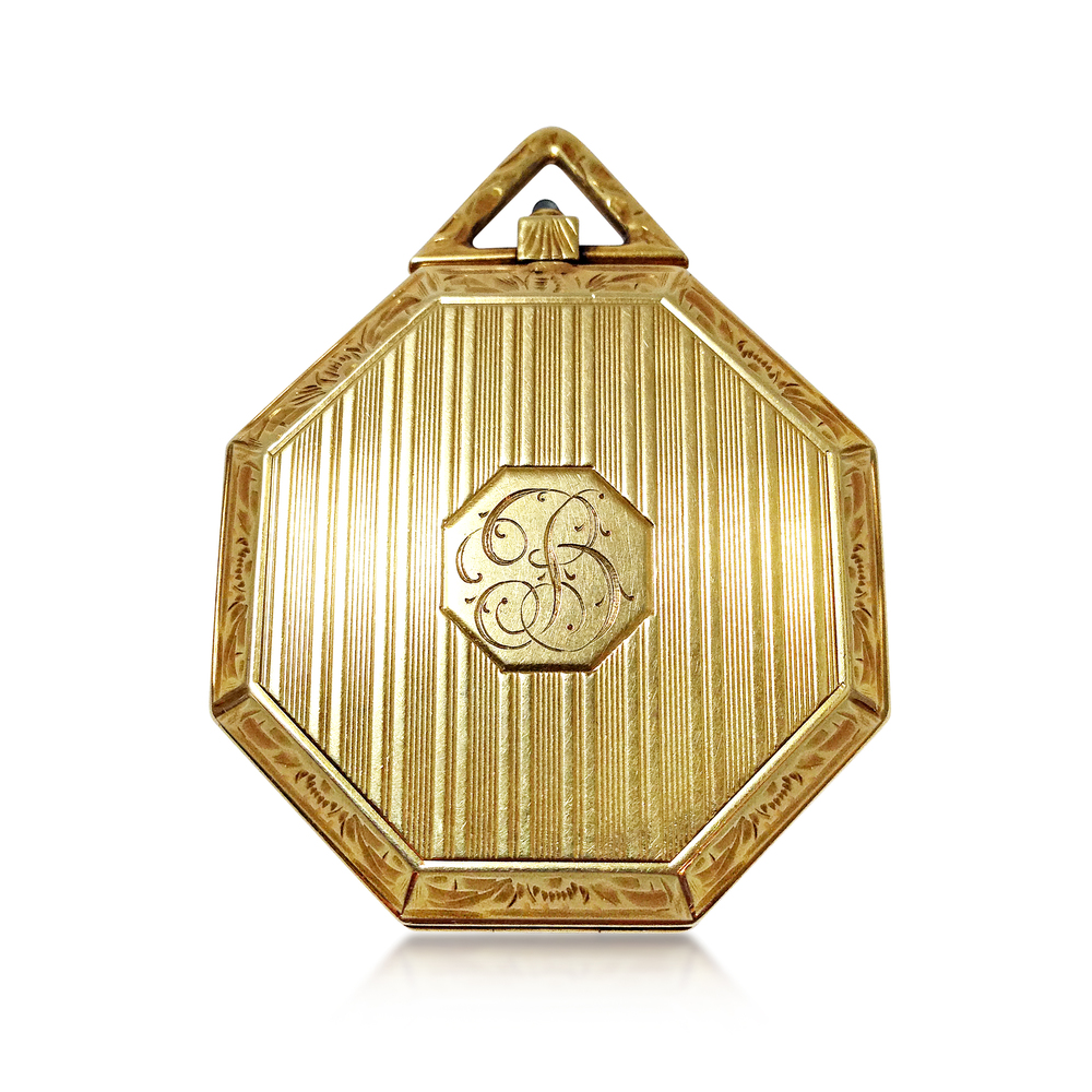 A 14K GOLD LOCKET PENDANT, BY TIFFANY &amp; CO 